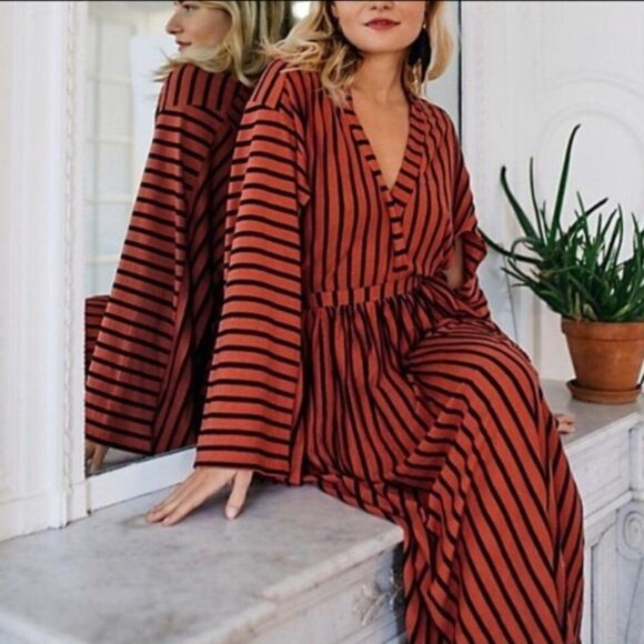 Free People Dresses & Skirts - FREE PEOPLE FP BEACH Striped Open Back Maxi Dress S